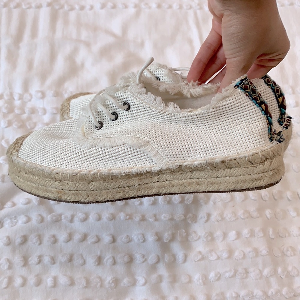 White espadrilles 6.5